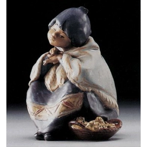 Lladro Oriental Flower Vendor 1985-94 *** Porcelain Figurine