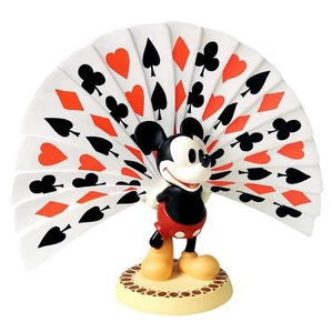 WDCC Disney Classics Thru The Mirror Mickey Mouse Playing Card Plumage Porcelain Figurine