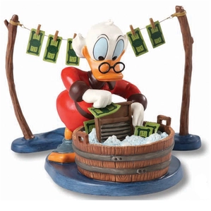 WDCC Disney Classics Uncle Scrooge Laundry Day Porcelain Figurine