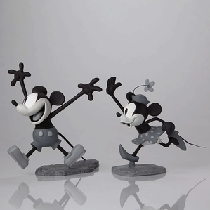 _Mickey and Minnie B/W Maquettes