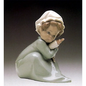 Lladro Baby Holding Bottle 1982-85 Porcelain Figurine