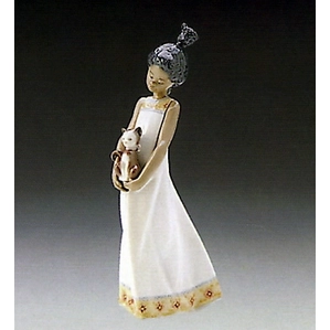 リヤドロ LLADRO #6153 AMERICA LOVE Rare Lladro 6153 AMERICAN LOVE Figurine Native American Girl