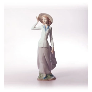 Lladro Breezy Afternoon Porcelain Figurine