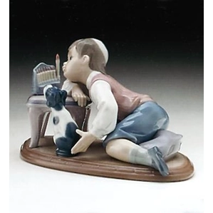 Lladro Hanukkah Lights 1993-99 Porcelain Figurine
