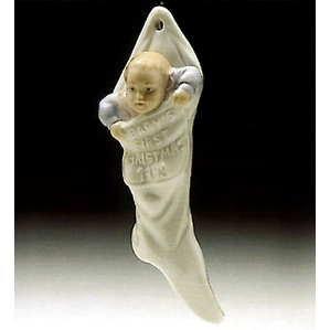 Lladro Babys First Christmas 1993 Ornament Porcelain Figurine