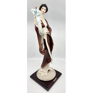 ♠Pondy【LEDA】✨美品　高級イタリア製服地　by ORIHICA Turandot - Oriental Lady With Parrot by Giuseppe Armani