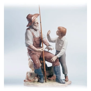 彫刻・オブジェ Lladro DE PASEO Y LECTURA 05000 Lladró THE ROAD TO SUCCESS Signed. Porcelain Figurine #06495