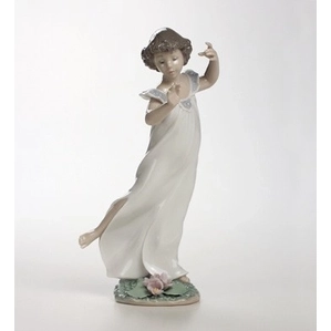 Lladro Violets, Time of Innocence 2003-08 Porcelain Figurine
