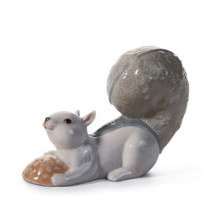 Lladro Festive Squirrel IIi Porcelain Figurine