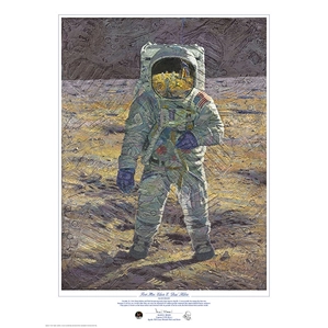 Alan Bean First Men Edwin E. Buzz Aldrin Print