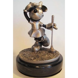 _What birdie Minnie golfing pewter figure
