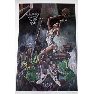 Ernie Barnes Paul Westphall In Action Lithograph