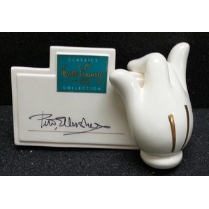 WDCC Disney Classics Mickey's Glove Signature Plaque Signed By Peter Ellenshaw Porcelain Figurine