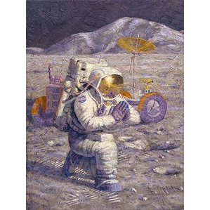 Alan Bean We Came in Peace for All Mankind Giclee On Canvas