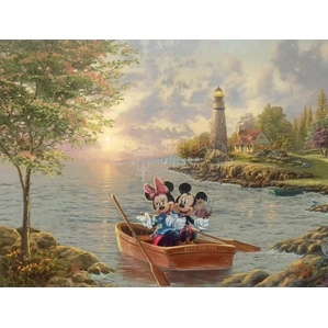 Thomas Kinkade Disney_Mickey And Minnie – Lighthouse Cove