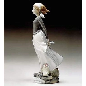 LLADRO 海のそよ風 中古品】LLADRO リヤドロ 海のそよ風 フィギュリン 置物 陶器